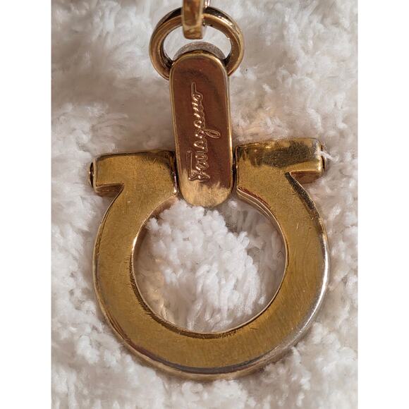 Salvatore Faragamo Shoulder Bag Brown Enamel Leather Tote - Picture 4 of 16